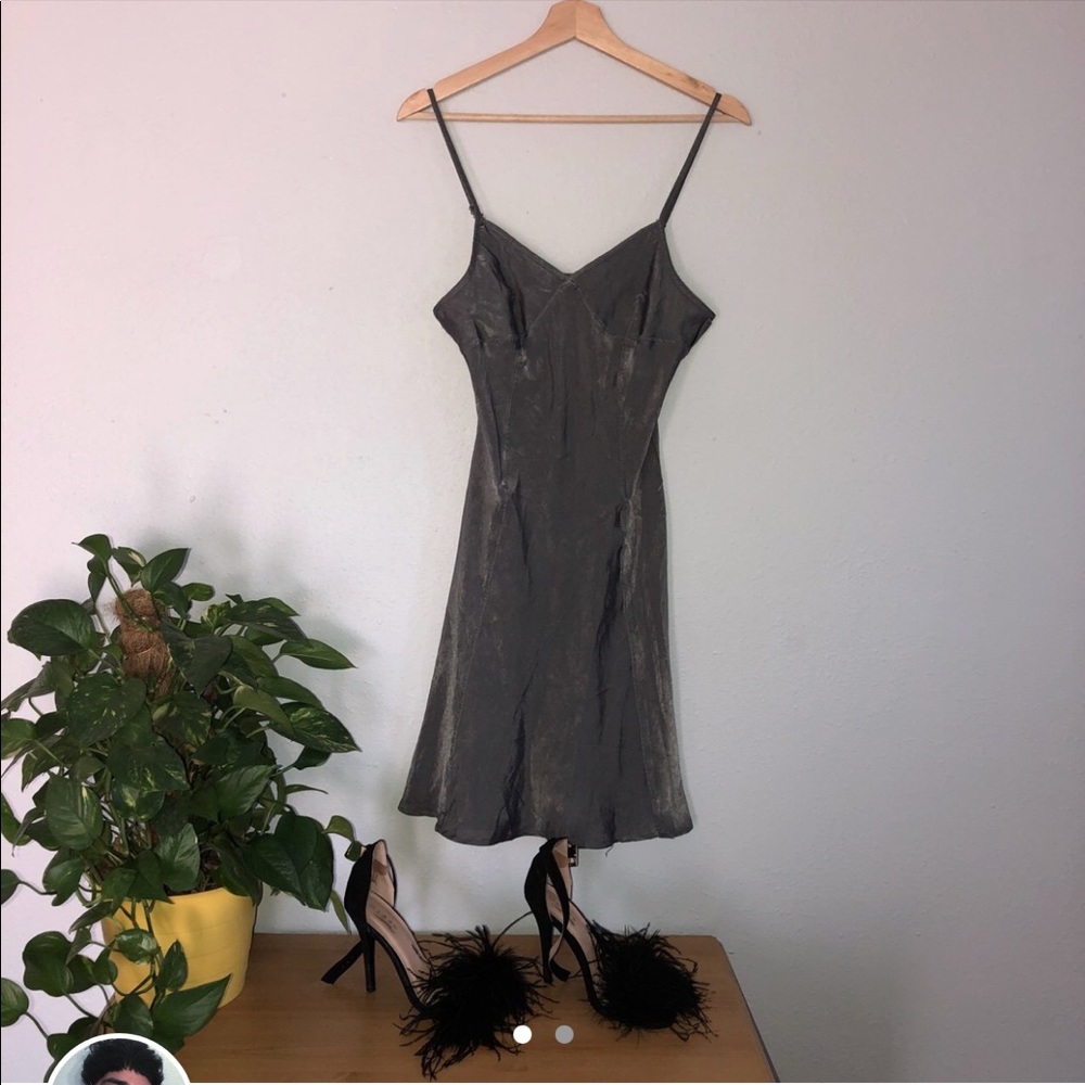 Gray Silk Feel Dress